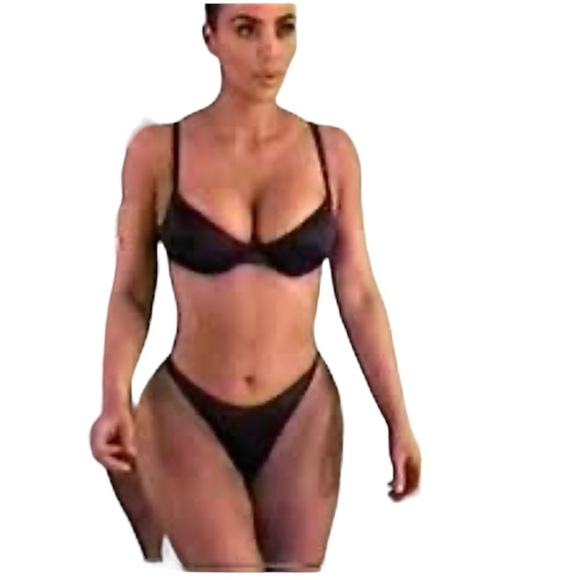 SKIMS Deep sea ( dark green) sheer fits everybody thong‎ NWT size 4X - Picture 1 of 6